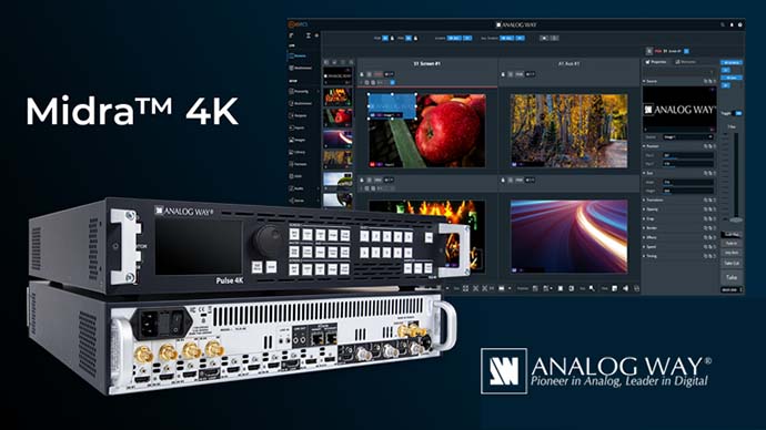 Новый Analog Way Midra: 4K видеопроцессор для небольших проектов