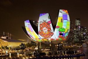 Проекторы Panasonic на фестивале i Light Marina Bay 2014