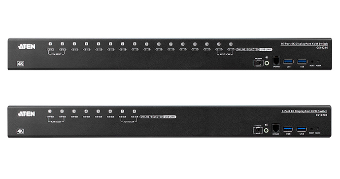 ATEN выпустила два новых KVM-переключателя с DisplayPort
