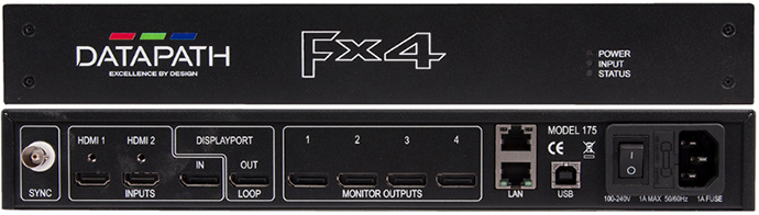 Поддержка входного разрешения 4K@60 через HDMI в FX4 Datapath 