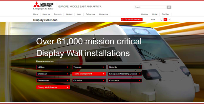 Дисплейные системы Mitsubishi Electric: новый сайт