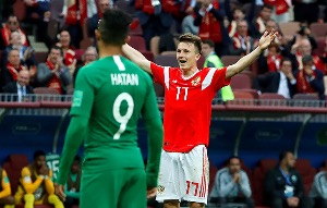 5:0 сборной России спроецировали на высочайшем в мире здании!