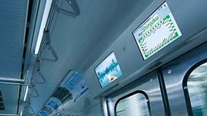 Визуализации данных в вагоне метро от Mitsubishi Electric