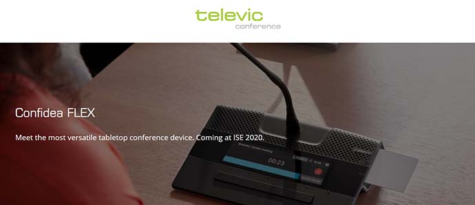 ISE 2020: Televic обещает самый универсальный конференц-пульт