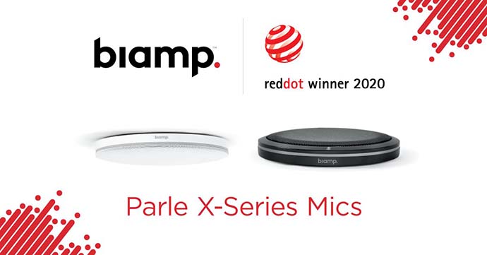 Микрофонные массивы Biamp Parlé получили Red Dot Design Award