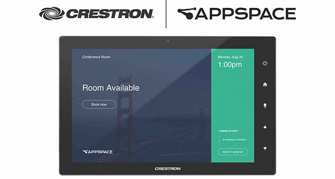 InfoComm 2018: новые сенсорные панели Crestron для бронирования
