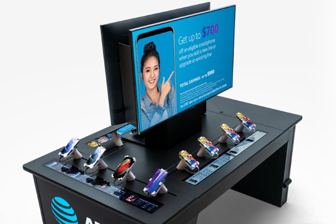 Масштабная система Digital Signage в сети салонов AT&T