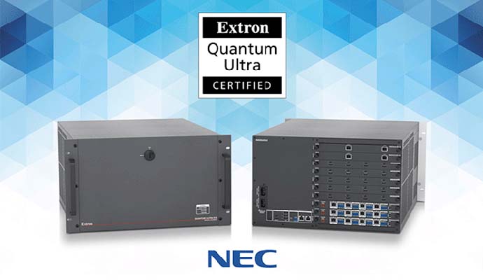 Дисплеи NEC сертифицированы для систем Extron Quantum Ultra