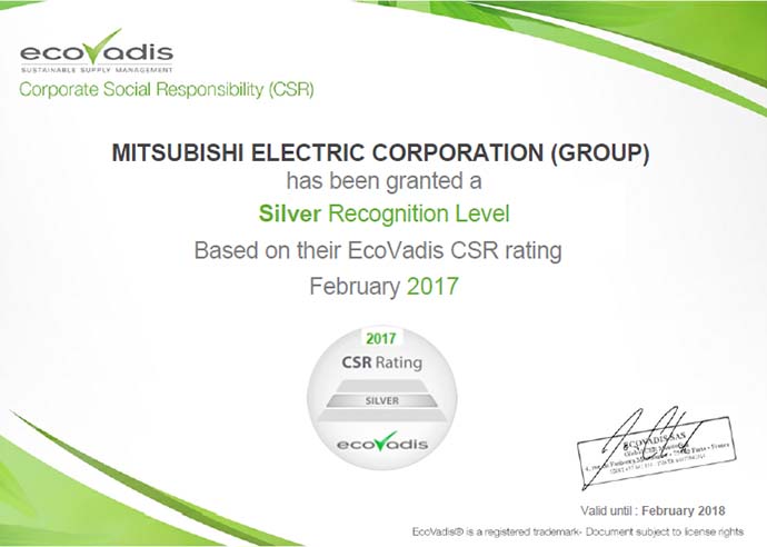 Mitsubishi заняла одну из первых строчек рейтинга КСО EcoVadis